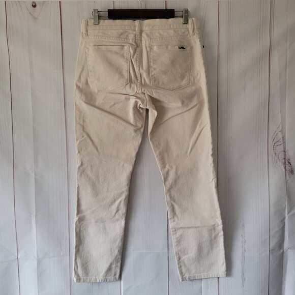 Lauren Ralph Lauren Cotton Denim Jeans, Ivory, Modern Straight Ankle, Women’s 10 - Picture 3 of 9